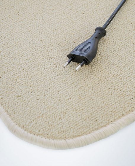 Beige warme voeten mat