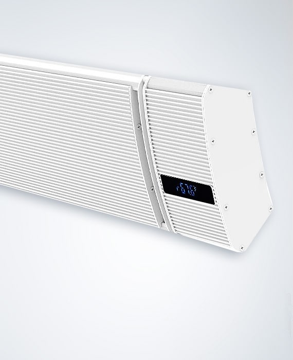 ByeCold infrarood heater wit met display en thermostaat